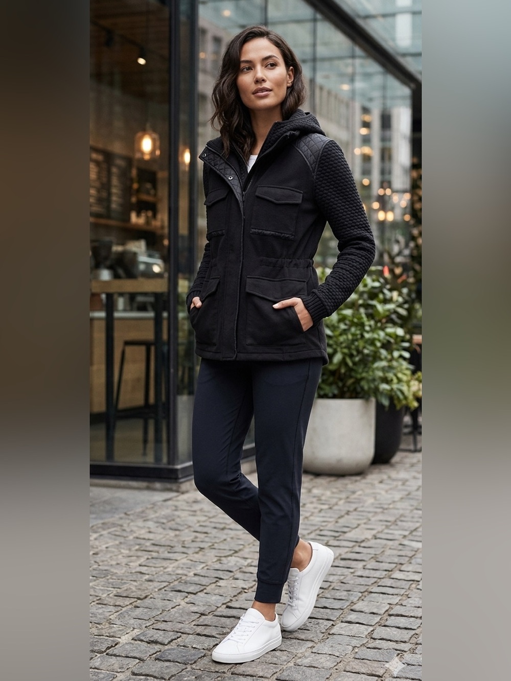 Luulemon Miracle Jacket Full
Zip Fleece Sweater Knit Sleeves
Black Size 8